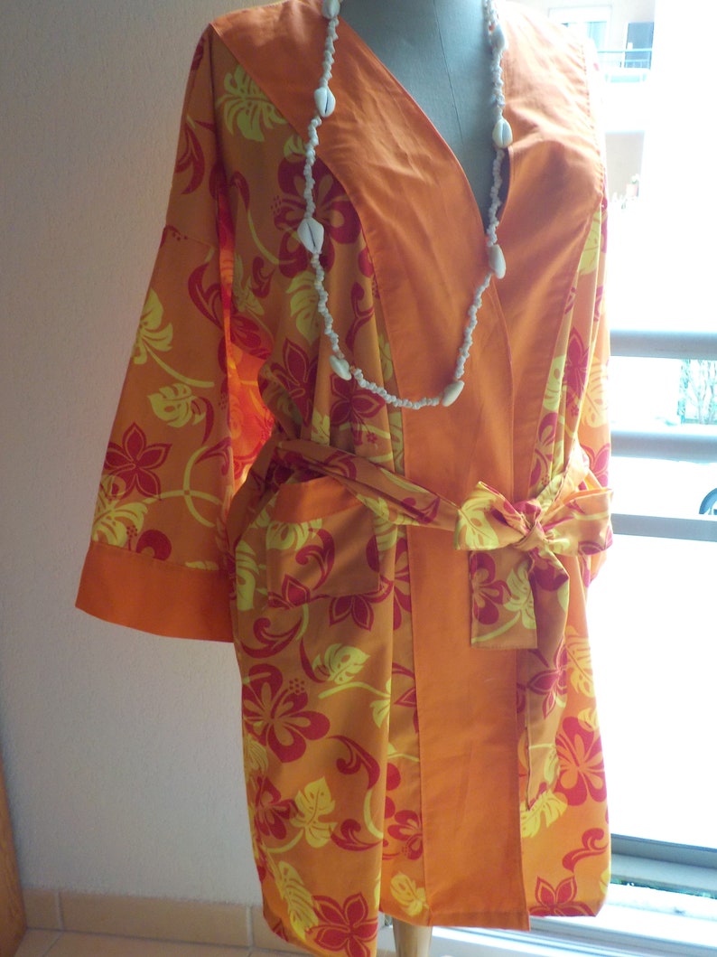 Interior bathrobe Kimono exotic cotton