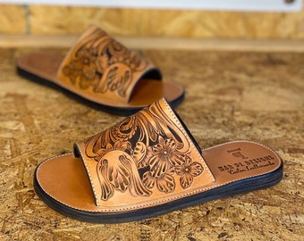 tooled birkenstocks
