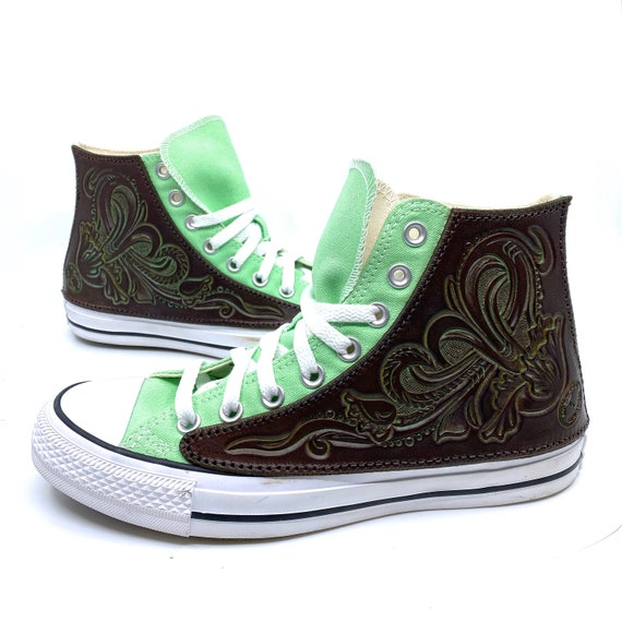 tooled leather converse