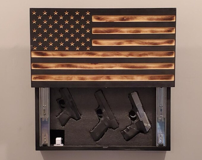 Handcrafted Wood American Flag