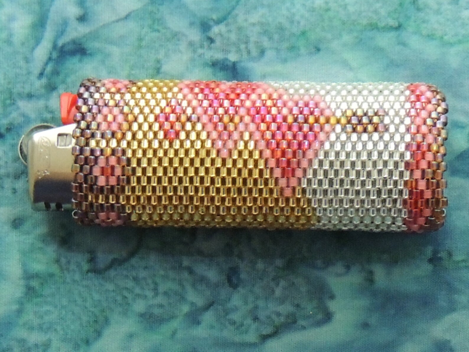 Beaded Lighter Case With Hearts and Arrow for Large Bic Etsy