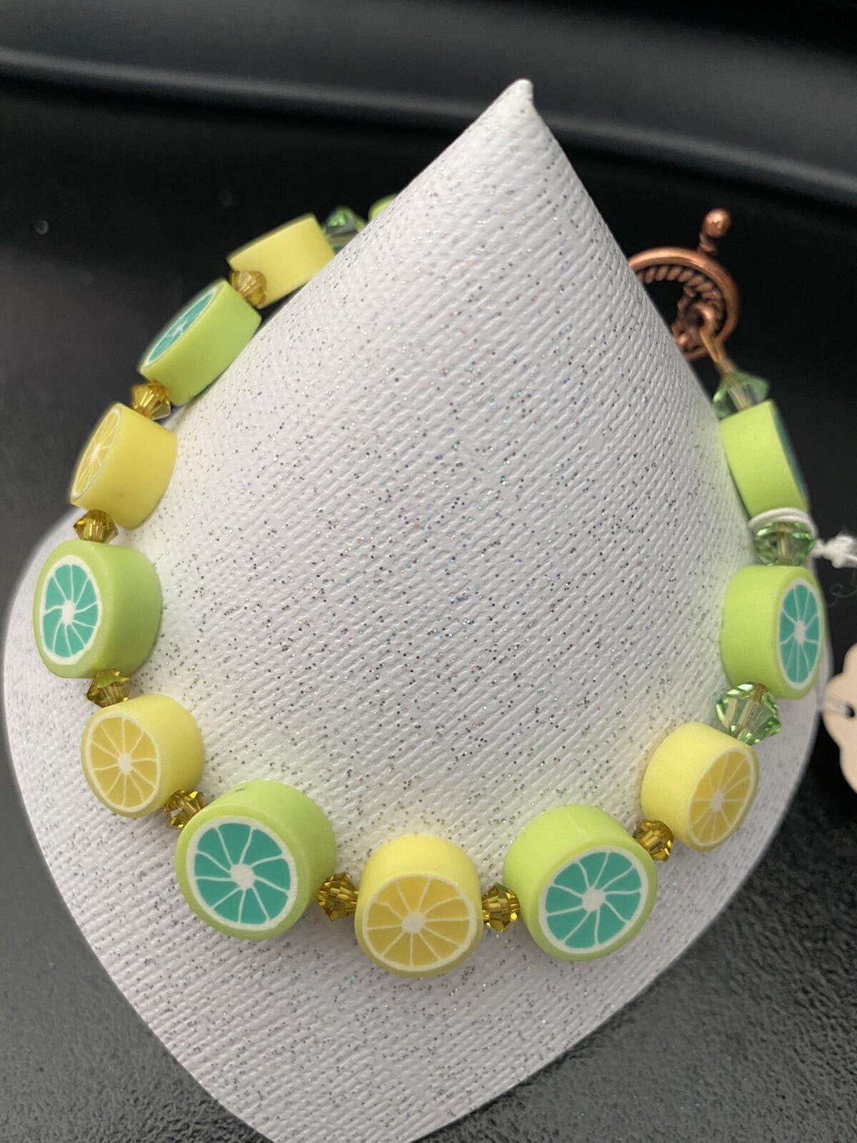 Lemon Lime Fimo bead Bracelet/fruit bracelet/lemon Etsy