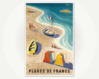 relax vintage french riviera travel poster compagnie etsy