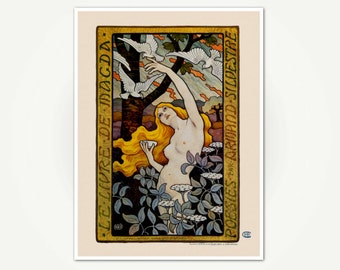 Paul Emile Berthon Illustration - Le Livre de Magda - Art Nouveau Poster Art