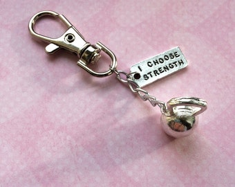 Motivational I Choose Strength Kettlebell Keychain/Keyring / Fitness Jewelry / Fitness Gifts for Women / Crossfit Keychain / Gym Gift