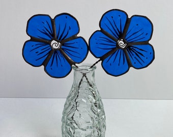 Stained Glass Flower - Everlasting Flower - Single Stem - Choice of Four Colours