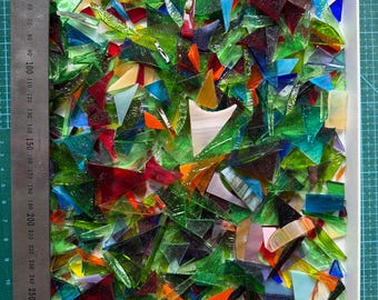 Glass Offcuts 500g - Mosaic Supplies - Stained Glass Pieces - Various Colours, Size and Shape 4