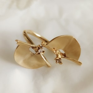 Gold Half Moon Ring, Double Finger Ring, Gold Statement Ring, Double Ring, Finger Ring, Open Ring, Modern Ring, Fan Ring, Contemporary Ring