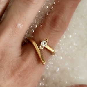 Ring For Woman, Promise Ring, Open Adjustable Ring, Gemstone Ring