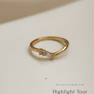 Diamond Statement Wedding Ring Set Trillion & Baguette Diamonds Conflict-Free Free Shipping image 4