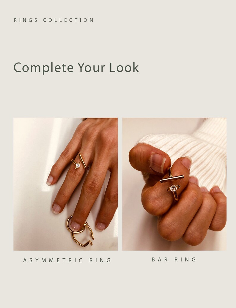 Ringe für Frauen, Dreieck Ring, Verstellring, Israel Schmuck, geometrischer Ring, offener Ring, minimalistischer Ring, moderner Schmuck, Edelstein Ring Bild 6