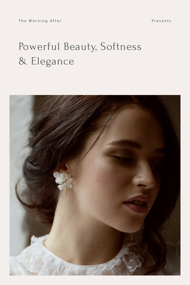 Bridal Boho Earrings, Real flower Earrings, Flower Earrings, Wedding Earrings For Bride, Floral Wedding Earrings, Boho Gold Wedding Earrings image 6