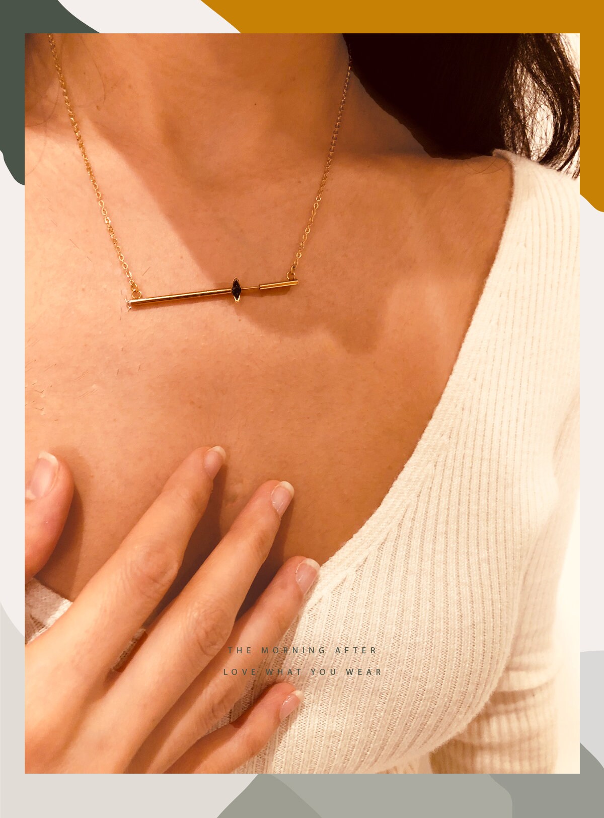 Israel Jewelry Bar Pendant Necklace Minimalist Necklace Etsy