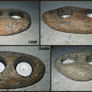 River Rock Candle - Large Double (over 6&quot;)
