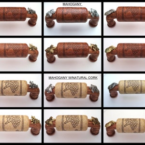 Cabernet Series - WINE CORK PULL 3 Inch - 5 Colors - 6 Accents - 3 Inch center