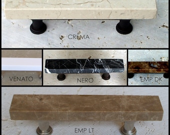 Marble & Travertine Cabinet Pull - 4 Inch