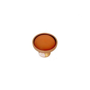 Round Glass Knob - Copper