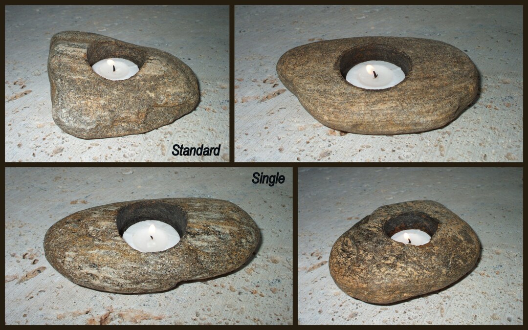 River Rock Candle Standard Single over 5 Etsy