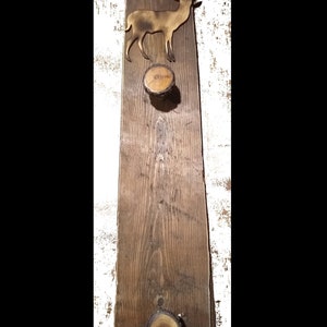 Rustic wood coat/hat rack, Primitive coat rack, Vertical coat rack