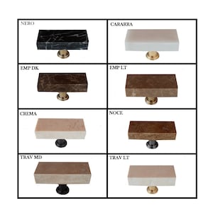 Marble & Travertine Rectangle Knob