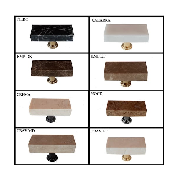 Marble & Travertine Rectangle Knob