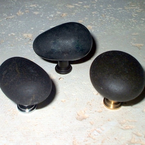 Creekside Collection - Natural Stone Knob - Midnight