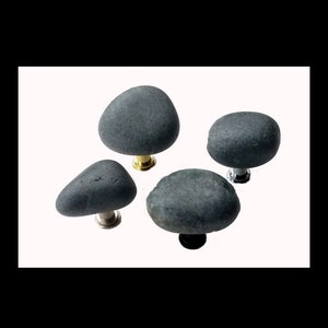 Creekside Collection - Natural Stone Knob - Smoky Grey