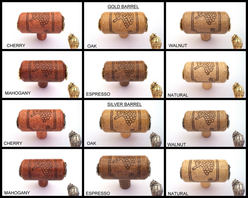 Chianti Series WINE CORK KNOBS Wine Barrel Accent Etsy