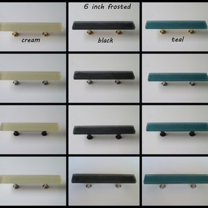 Vetro Collection - 6 Inch Glass Pulls - Frosted or Gloss