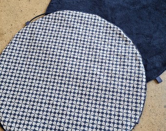 Tapis piscine vestiaire pied au sec sac maillot bain imperméable hygiène bleu marine trèfles