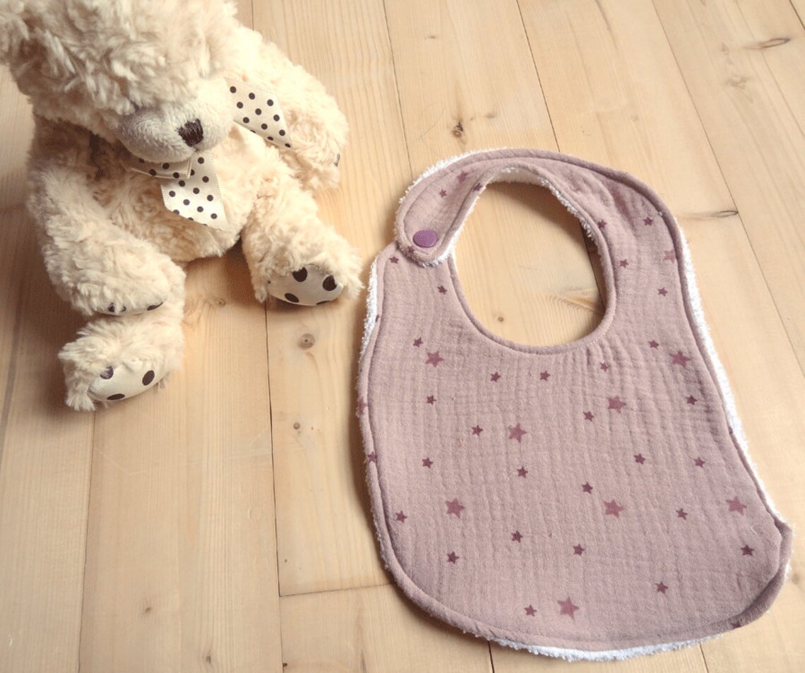 Baby Bib Baby Towel Reversible Washcloth Baby Care Cotton Etsy