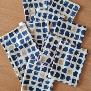 Lot of 10 washable cotton wipes, washable square, make-up remover wipe, make-up remover square, baby wipe, child, face