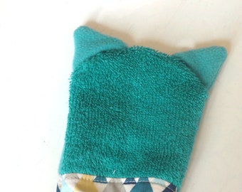 Washcloth, baby washcloth, child washcloth, bath mitt, Scandinavian triangles