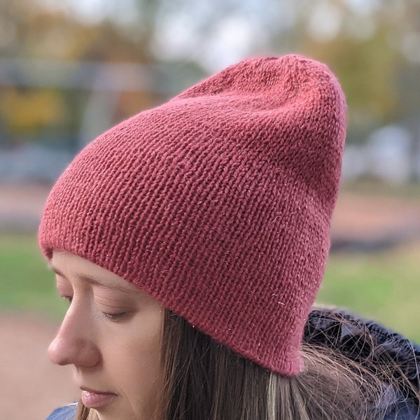 Double Layer Reversible Hat Knitting Pattern