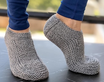 Flat Knit Low-Cut Slipper Socks Pattern
