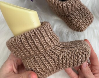 Crochet Ribbed Baby Booties Pattern (PDF Pattern)