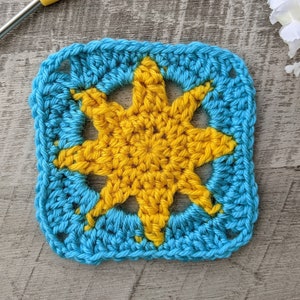 Crochet Sun Granny Square Pattern