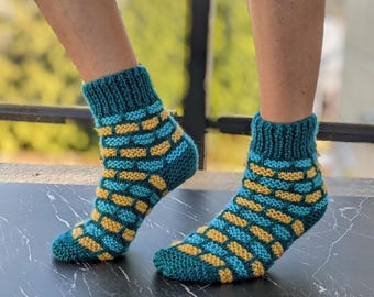 Bricklane Flat Knit Socks Pattern