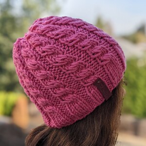 Flat Knit Cable Hat Pattern image 1