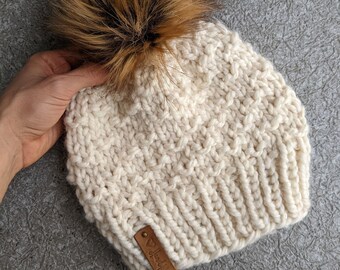 Raindrops Bulky Hat Knitting Pattern