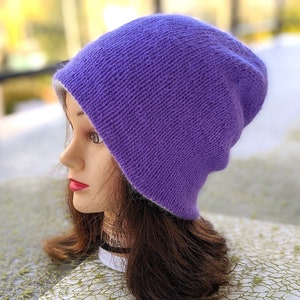 Double Layer Reversible Two Colors Knit Hat Pattern
