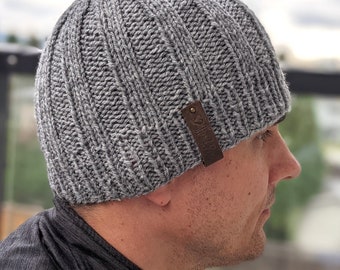 Patrón clásico de gorro de punto de invierno para hombre