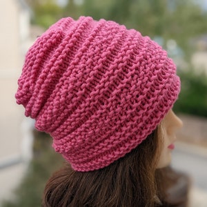 Stretchy Winter Hat Knitting Pattern