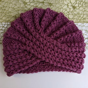 Knit Turban Hat Pattern