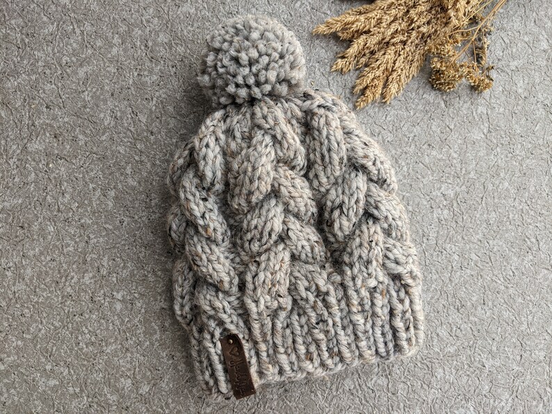 Chunky Cable Beanie Knitting Pattern - Etsy Canada