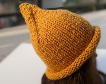 Spitze Hexe Strickmütze Muster