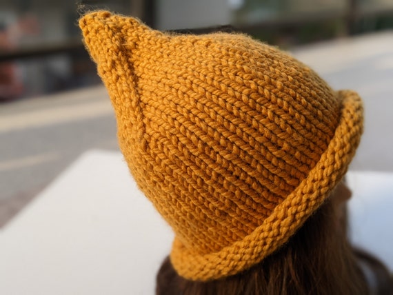 帽子 Y.A.R.N Knit Hat Hat KNITTING PATTERN- Ben's Hat (child- Adult Sizes) PDF