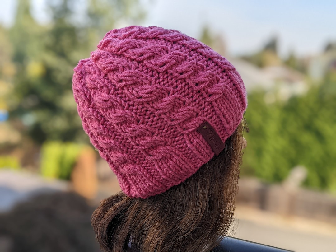 Flat Knit Cable Hat Pattern - Etsy