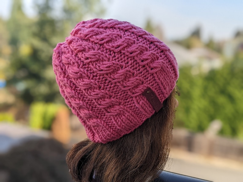 Flat Knit Cable Hat Pattern image 1