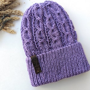 Viola Cable Hat Knitting Pattern